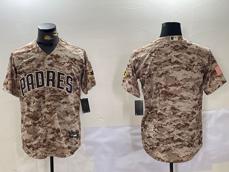 Men San Diego Padres Blank Camo Fashion 2024 Nike MLB Jersey style 1